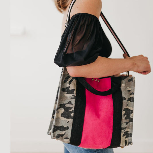 Camo and Pink Tote