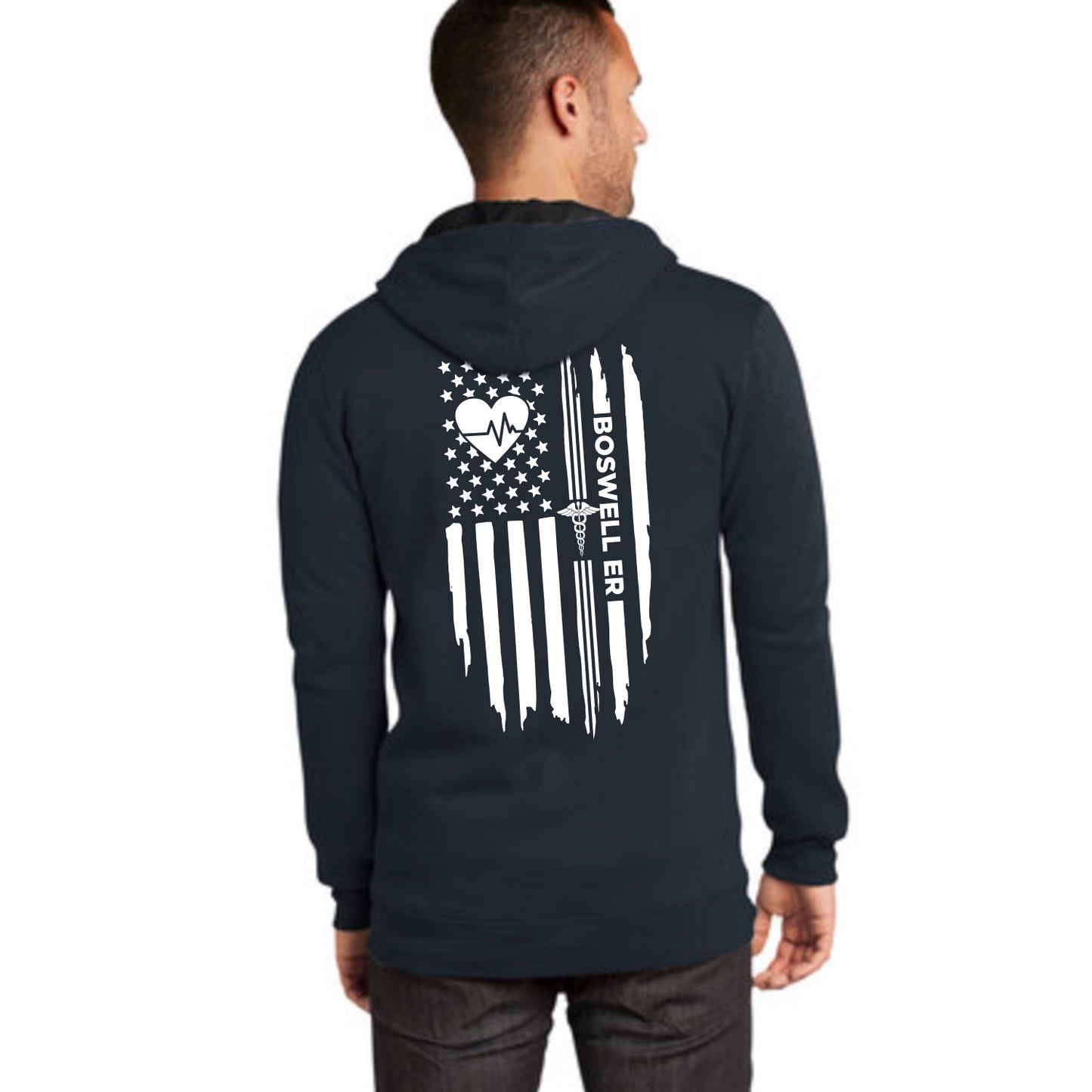 Boswell ER Heartbeat Flag Full Zip