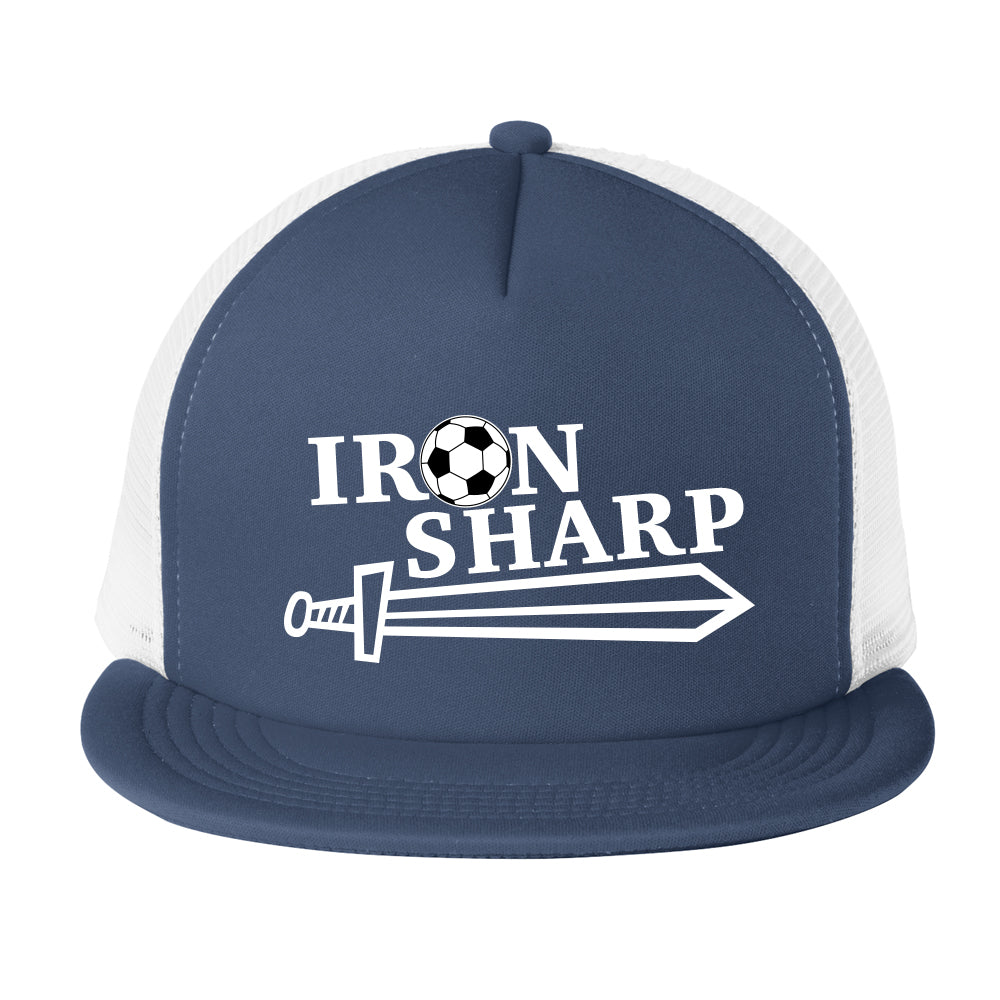 Iron Sharp Sword Navy and White Trucker
