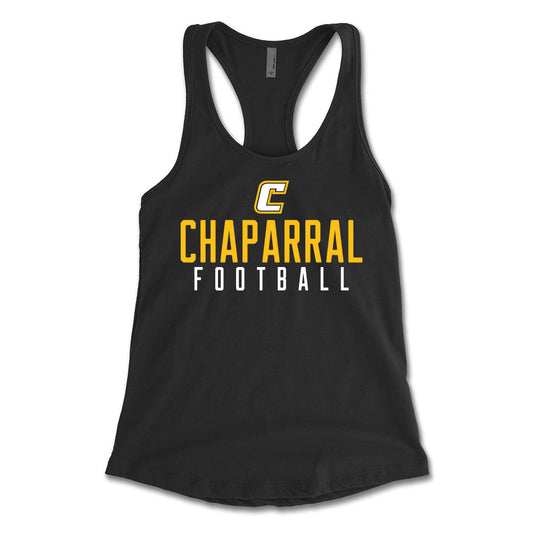 Chaparral Football Gold Women's Racerback Tank