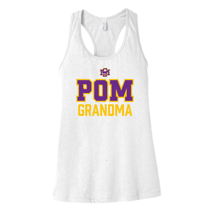 Sunrise Mountain Pom Grandma Womens Racerback Tank