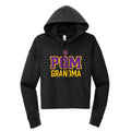 Sunrise Mountain Pom Grandma Cropped Hoodie