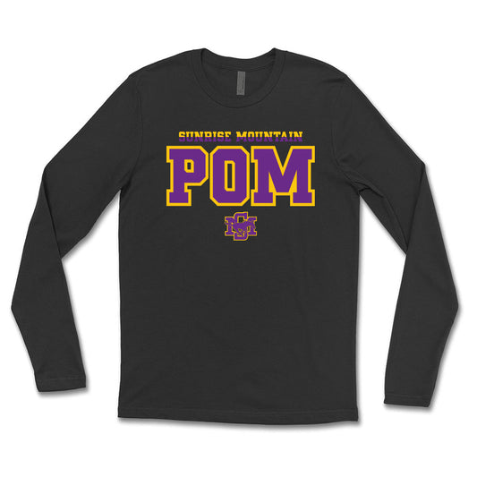 Sunrise Mountain Pom 2 Color Long Sleeve Tee