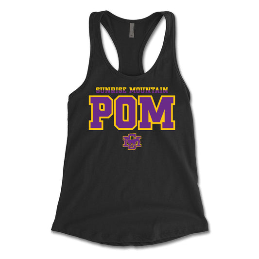 Sunrise Mountain Pom 2 Color Womens Racerback Tank
