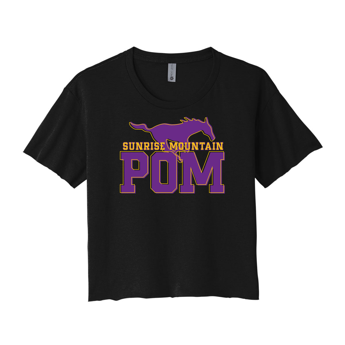 Sunrise Mountain Pom Cropped Tee