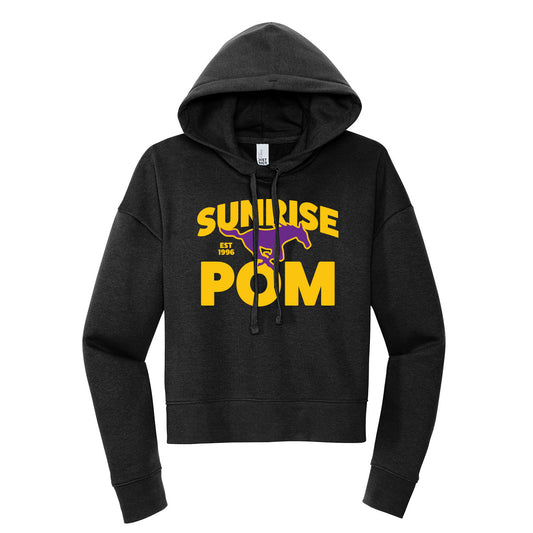 Sunrise Mustang Pom Cropped Hoodie