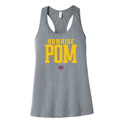 Sunrise Pom Womens Racerback Tank