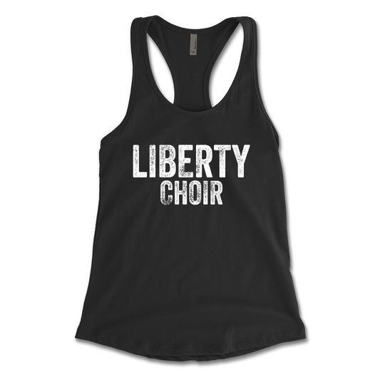 Liberty Choir Distressed Women's Racerback Tank