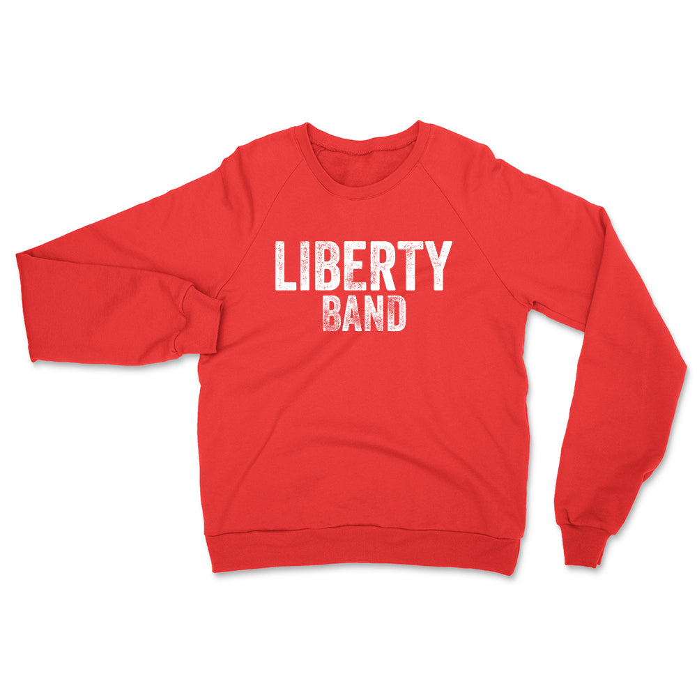 Distressed Liberty Band Crewneck Sweatshirt