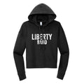 Distressed Liberty Band Cropped Hoodie