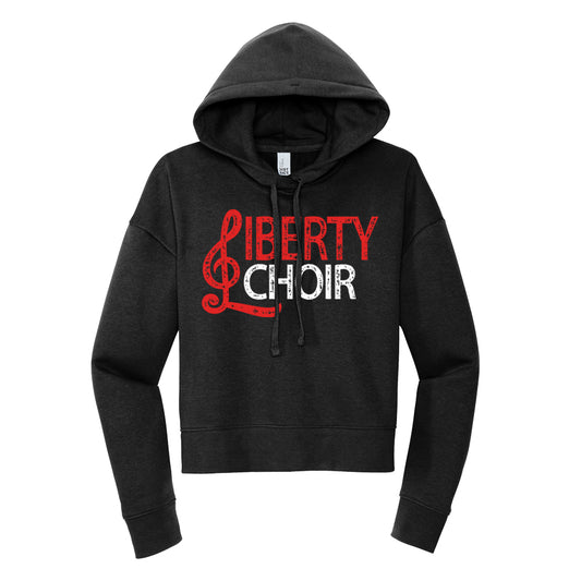 Distressed Liberty Lions Choir Cropped Hoodie