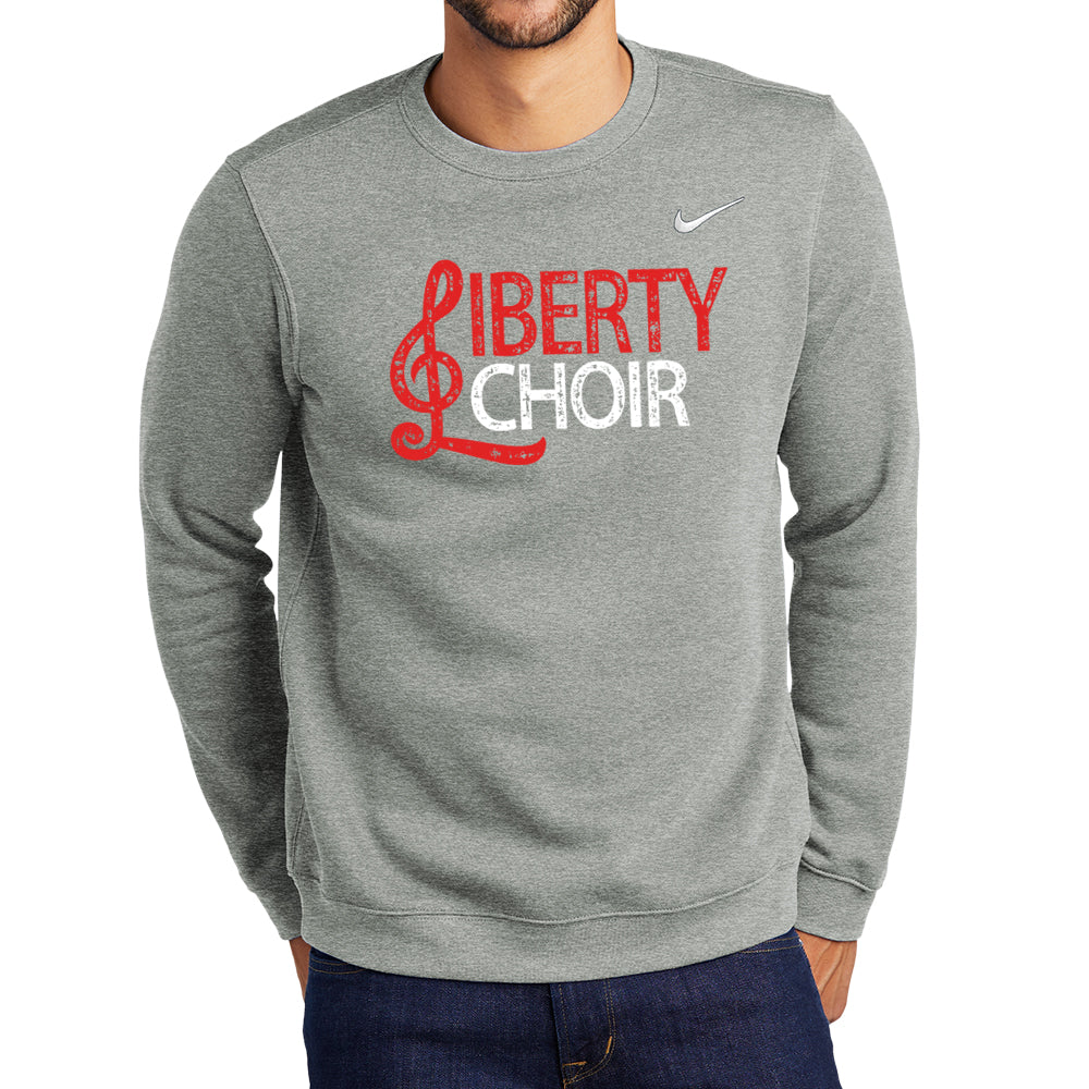 Distressed Liberty Lions Choir Nike Crewneck Sweatshirt