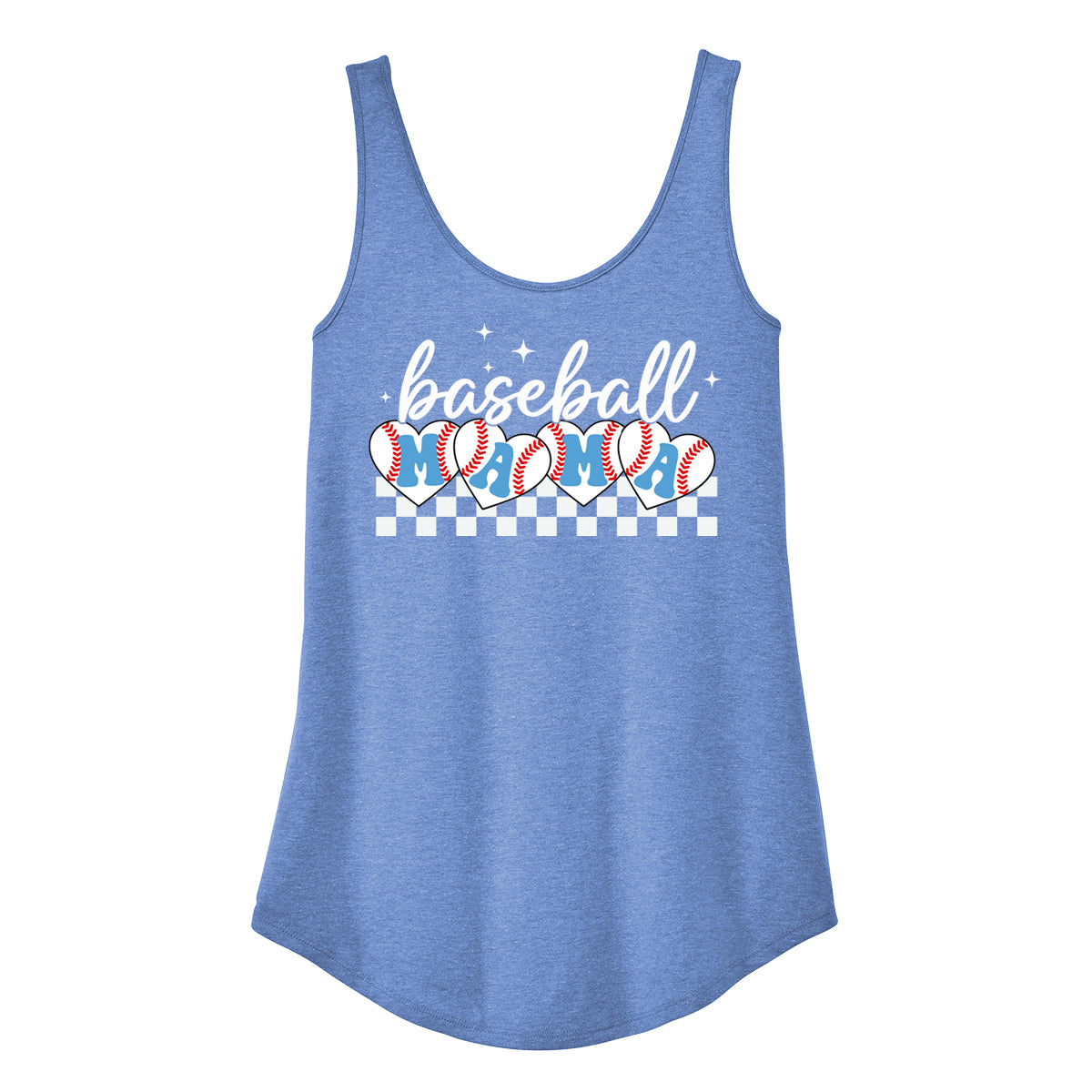 Baseball Mama Checkered Women's Tank Top