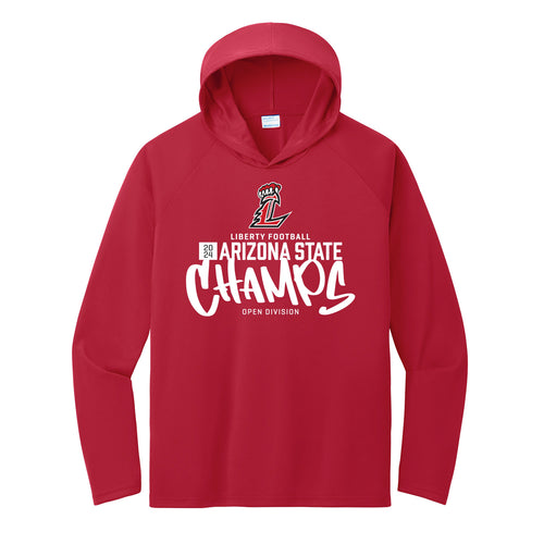 Arizona State Champs Performance Hooded Long Sleeve Tee