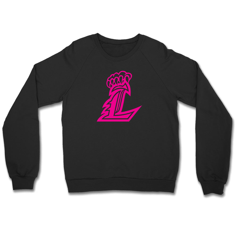 Hot Pink L Unisex Crewneck Sweatshirt