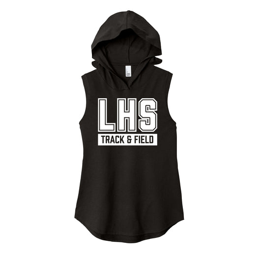 LHS Track and Field Ladies Hooded Sleeveless Tee