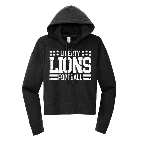 Liberty Lions Flag Cropped Hoodie