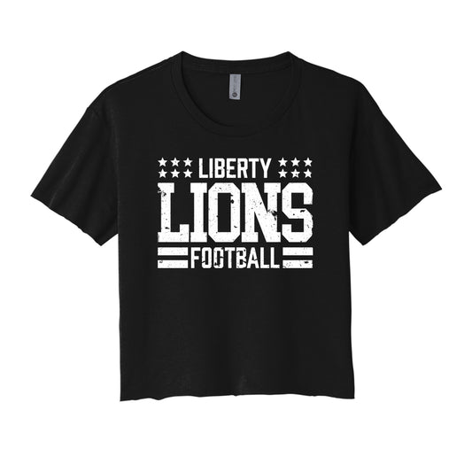 Liberty Lions Flag Cropped Tee