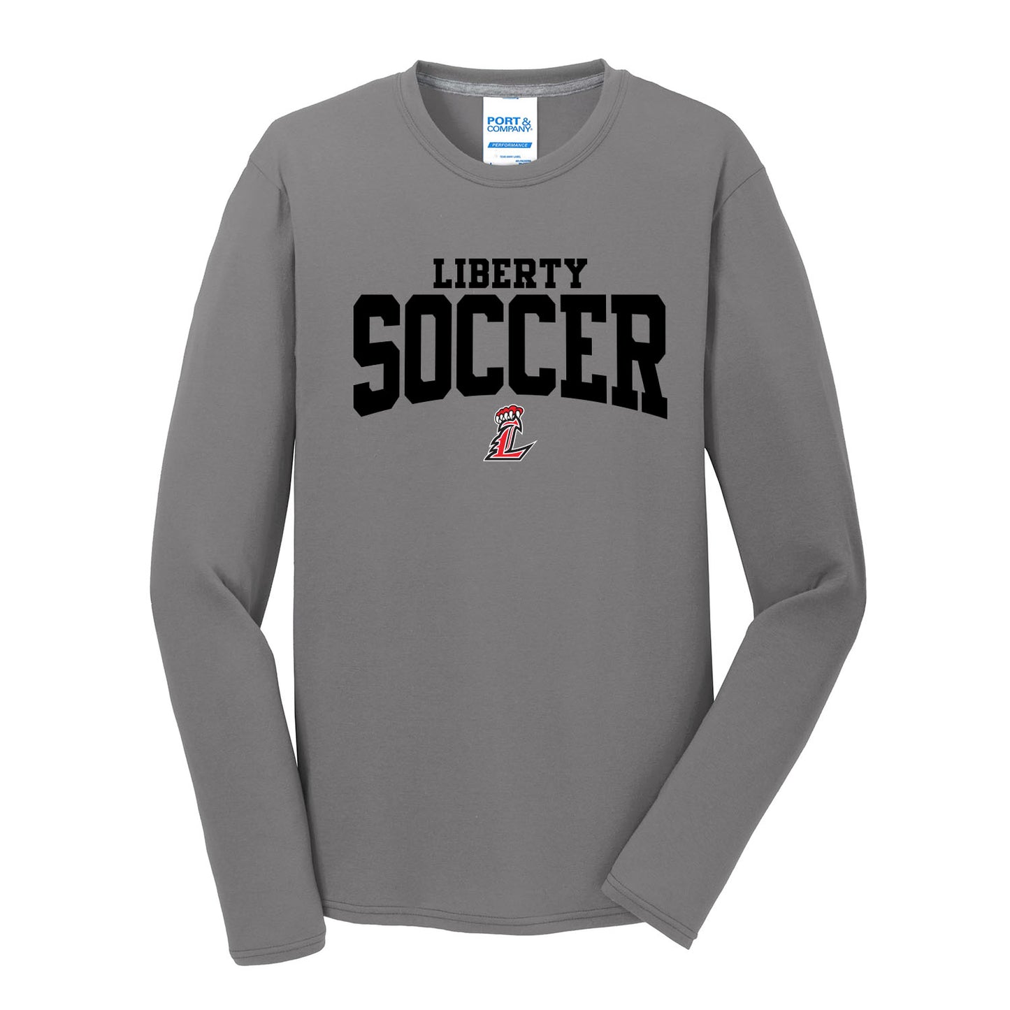 Liberty Soccer Curved Unisex Long Sleeve Tee