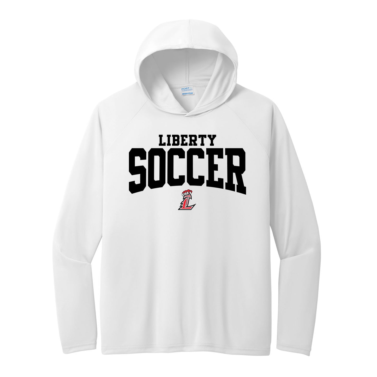 Liberty Soccer Curved Performance Hooded Long Sleeve Tee