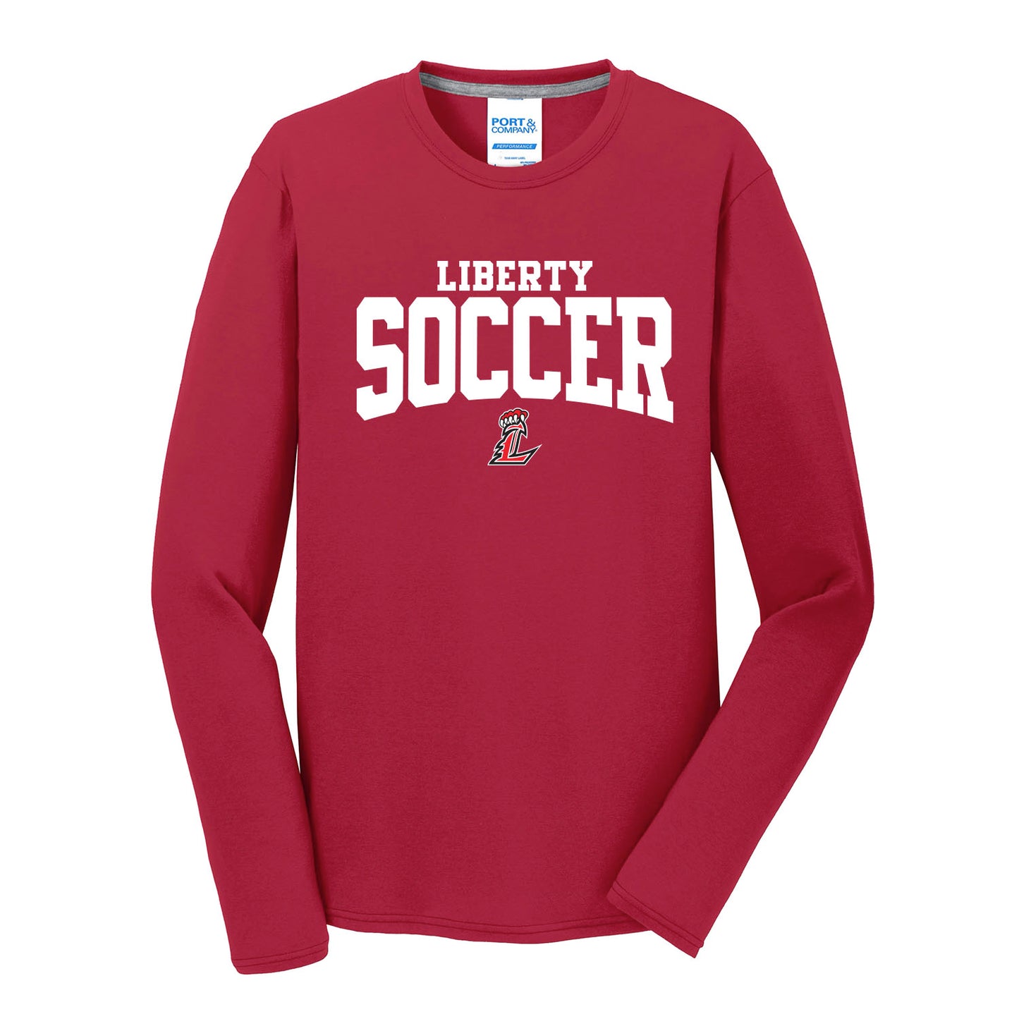 Liberty Soccer Curved Unisex Long Sleeve Tee