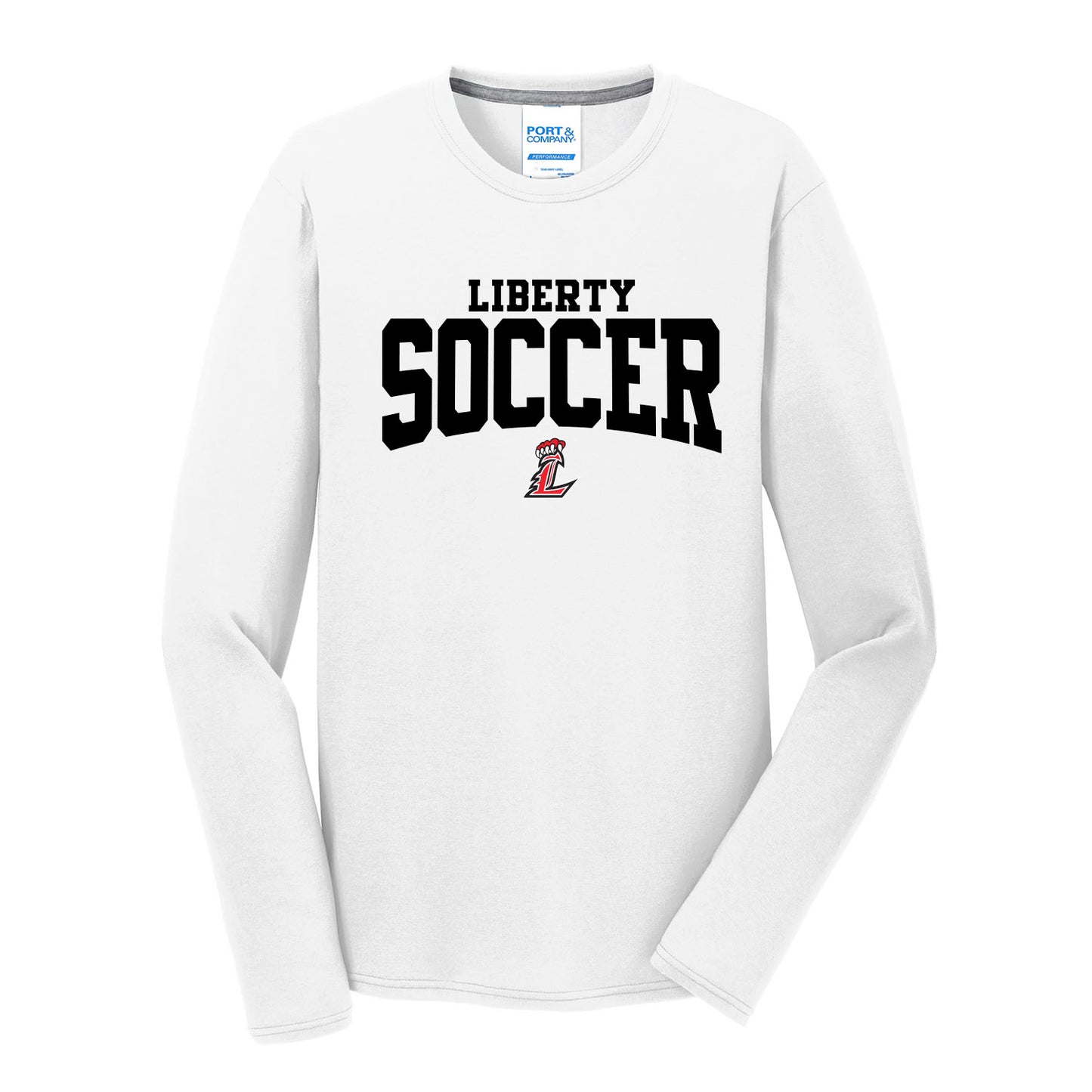 Liberty Soccer Curved Unisex Long Sleeve Tee