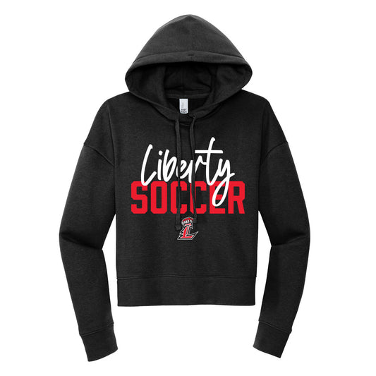 Liberty Soccer Script Cropped Hoodie