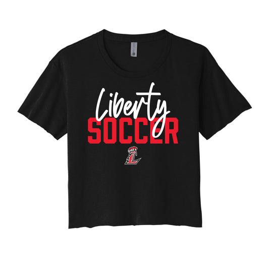 Liberty Soccer Script Cropped Tee