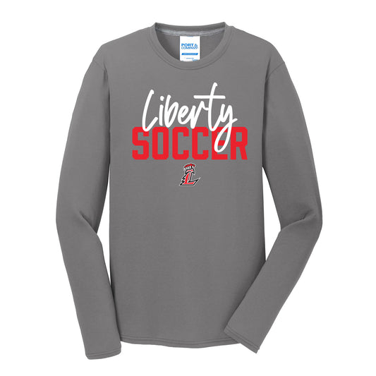 Liberty Soccer Script Unisex Long Sleeve Tee