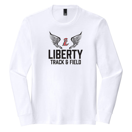 Liberty Track and Field In Black Logo Long Sleeve Tee