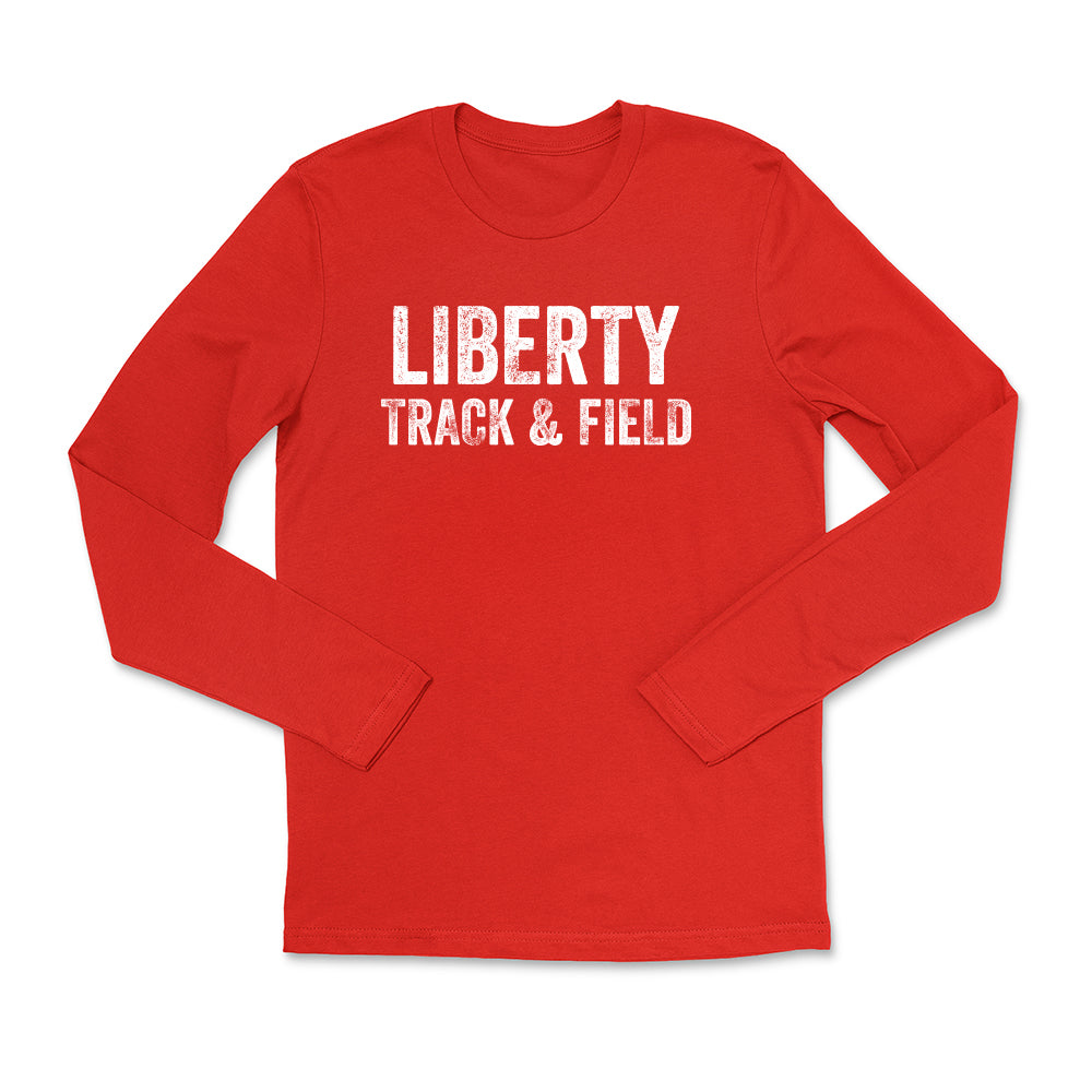 Distressed Liberty Track and Field Long Sleeve Tee
