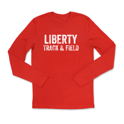 Distressed Liberty Track and Field Long Sleeve Tee