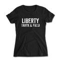 Distressed Liberty Track and Field Women's Fitted Tee
