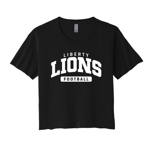 Liberty Lions Football Cropped Tee