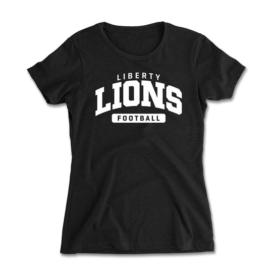 Liberty Lions Football Women's Fitted Tee