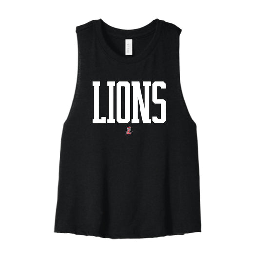 Lions Cropped Racerback Tank