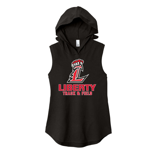 Liberty Track Ladies Hooded Sleeveless Tee