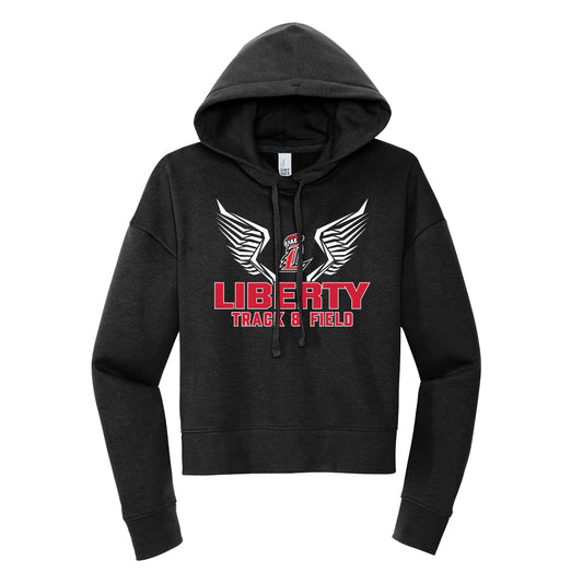 Liberty Track and Field Logo Cropped Hoodie