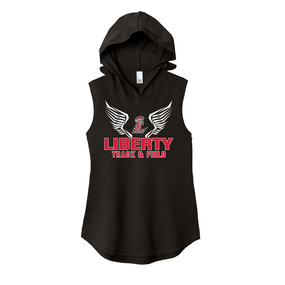 Liberty Track and Field Ladies Hooded Sleeveless Tee