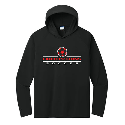 Men's Liberty Lions Soccer Practice Performance Hooded Long Sleeve Tee