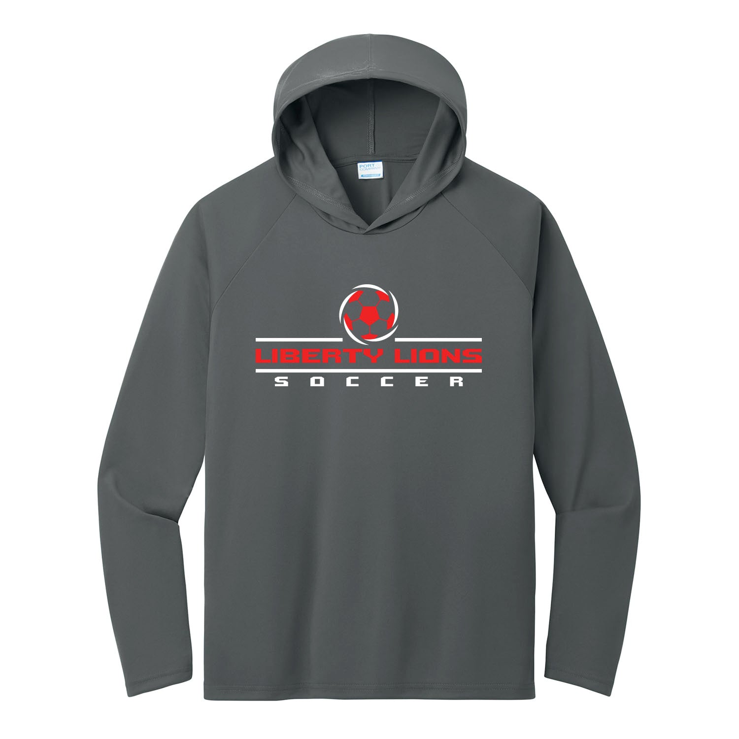 Men's Liberty Lions Soccer Practice Performance Hooded Long Sleeve Tee