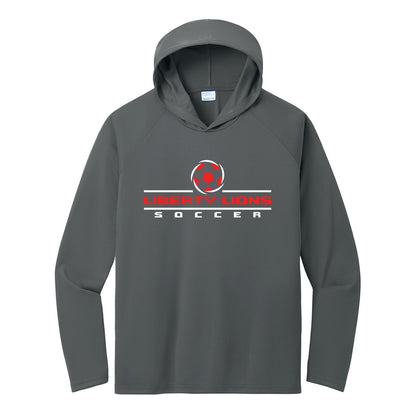 Men's Liberty Lions Soccer Practice Performance Hooded Long Sleeve Tee