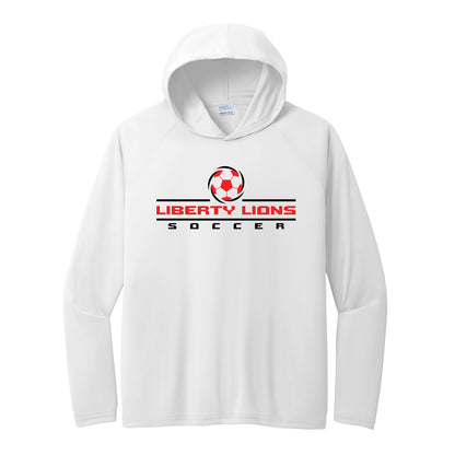 Men's Liberty Lions Soccer Practice Performance Hooded Long Sleeve Tee