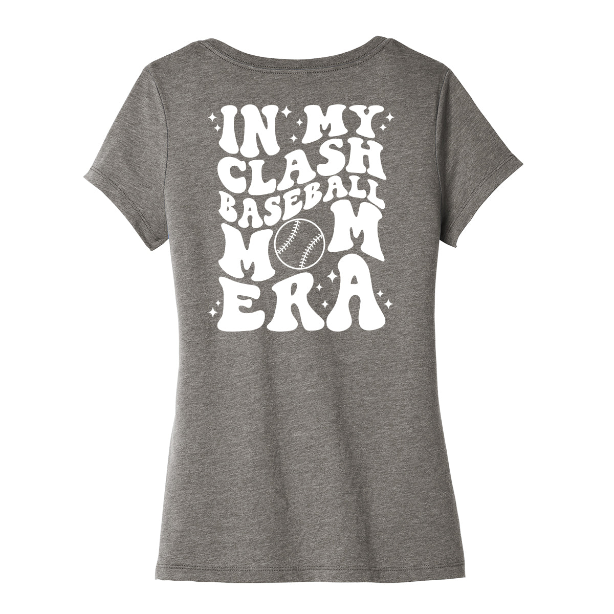 Clash Baseball Mom Era Women's V-Neck Tee