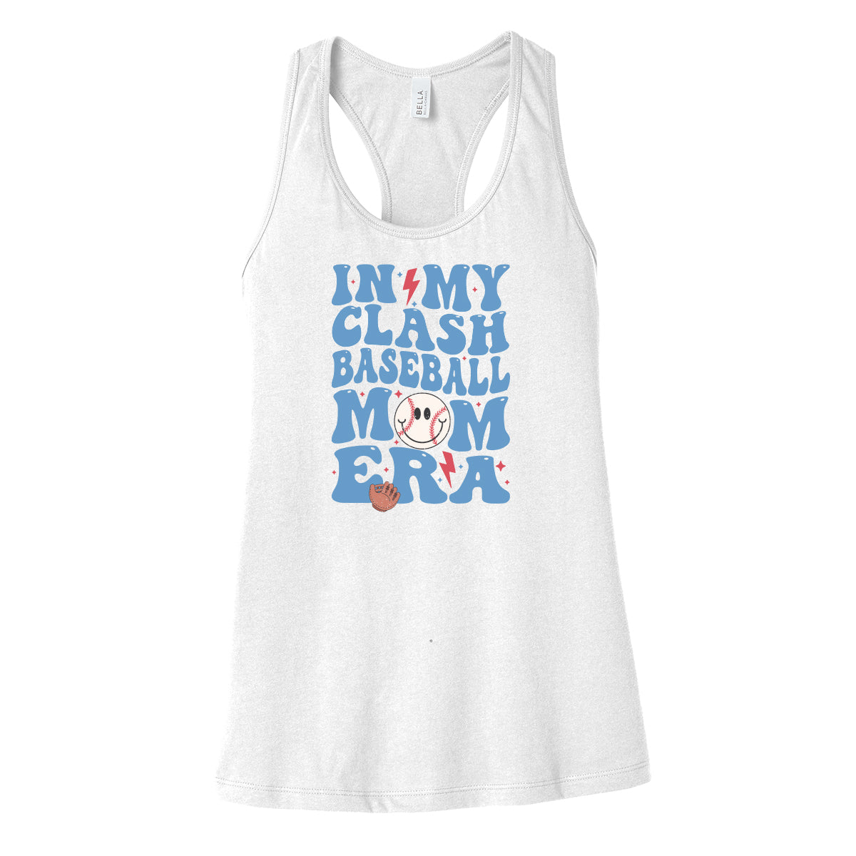 In My Clash Baseball Mom Era Women's Racerback Tank