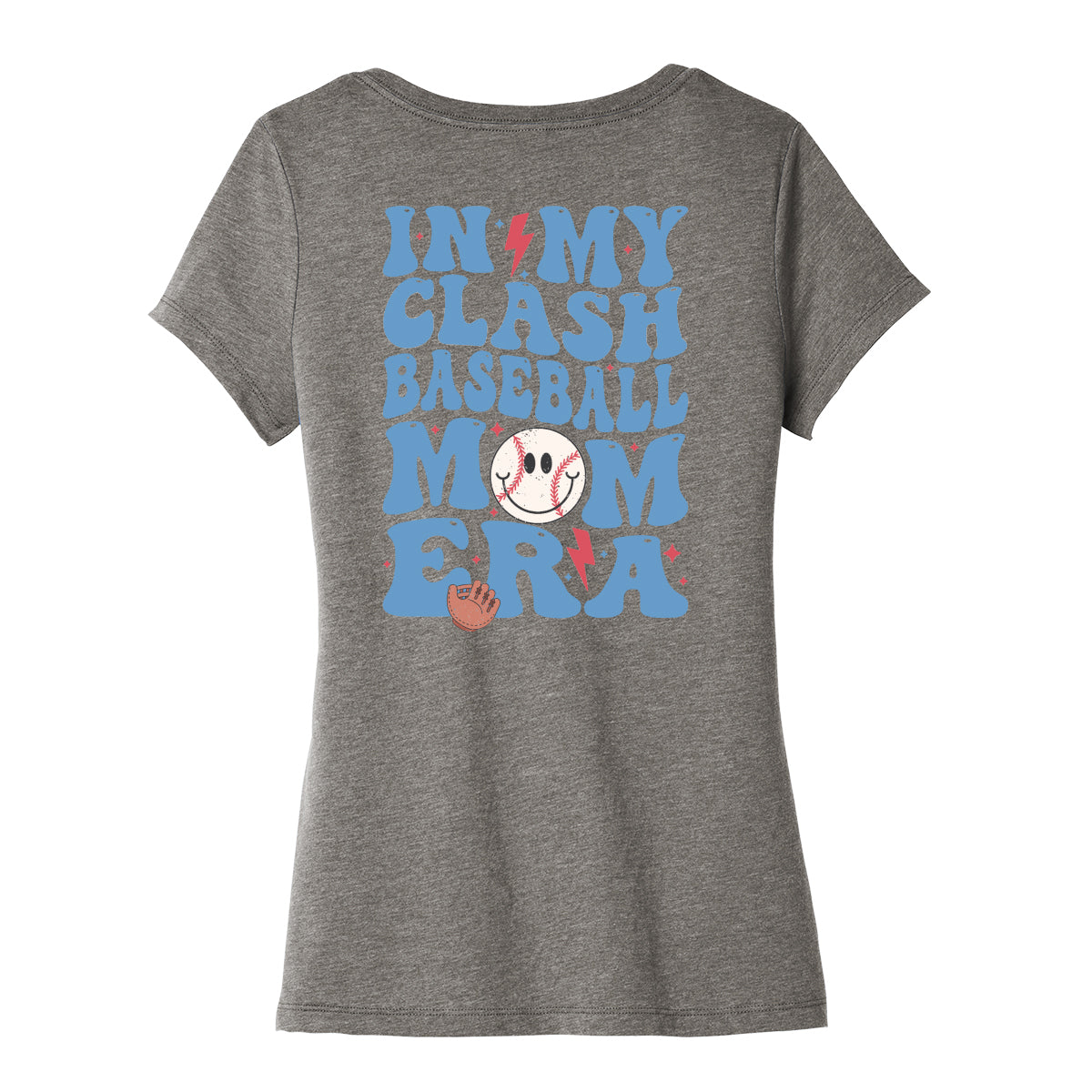 In My Clash Baseball Mom Era Women's V-Neck Tee