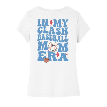 In My Clash Baseball Mom Era Women's V-Neck Tee