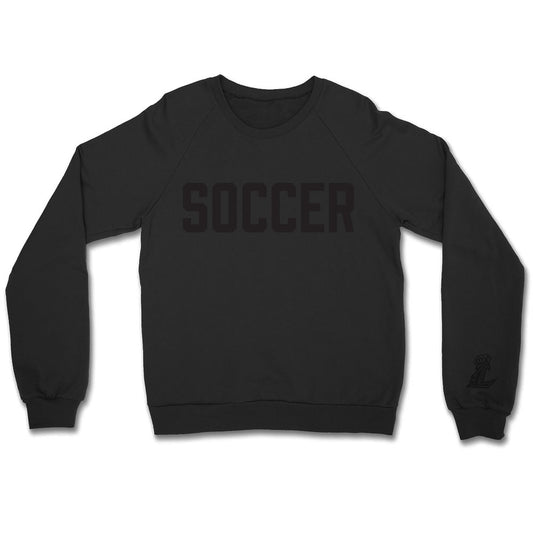 Black on Black Soccer Unisex Long Sleeve Tee