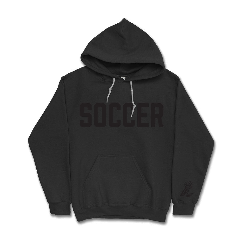 Black on Black Soccer Hoodie