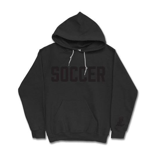 Black on Black Soccer Hoodie